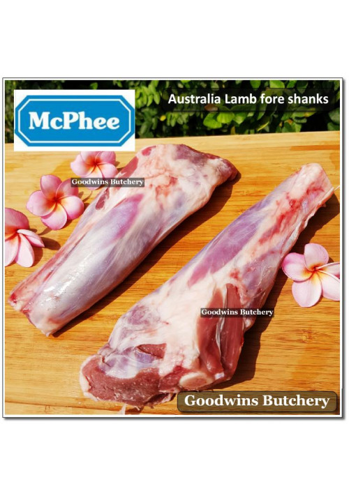 Lamb shank FORE SHANK kaki depan domba muda frozen Australia MCPHEE +/- 500 g/pc (price/pack 1kg 2pcs)